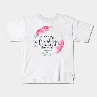 Watercolor A sweet friendship refreshes the soul Kids T-Shirt